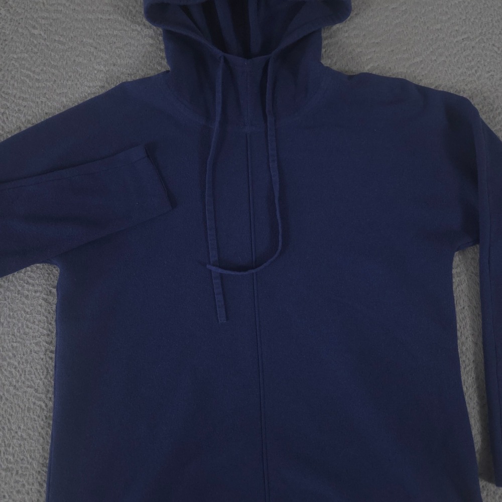 Banana Republic Sweater Womens Large‎ Blue Milano Hoodie Rayon Blend High-Low